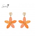 Sweet7 Perzik Bloem Oorbellen - Statement Look