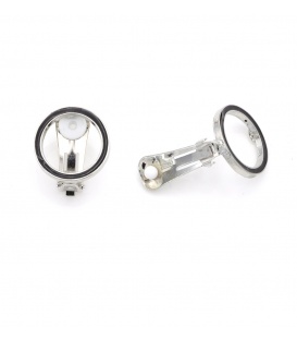 Oorclips met blauwe marmerlook.