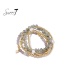 Armband met grijs natuursteen kralen en goudkleurige details