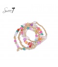 Armband met multicolor kralen en met meerdere strengen