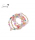 Armband met multicolor kralen en met meerdere strengen