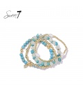 Armband met turquoise kralen in trendy zomerse stijl