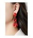 Oorclips paars en roze hangers en mooie facet steen