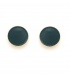 Oorclips groen en goudkleurige rand