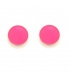 Oorclips roze met een goudkleurige rand