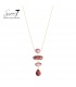 Halsketting rood met goudkleurige schakelketting en mooie hanger