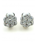 Heldere strass steentjes (Swarovski) oorclips