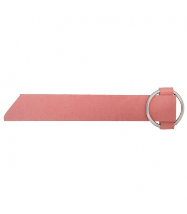 Armband van breed roze kunstleer met metalen riemgesp